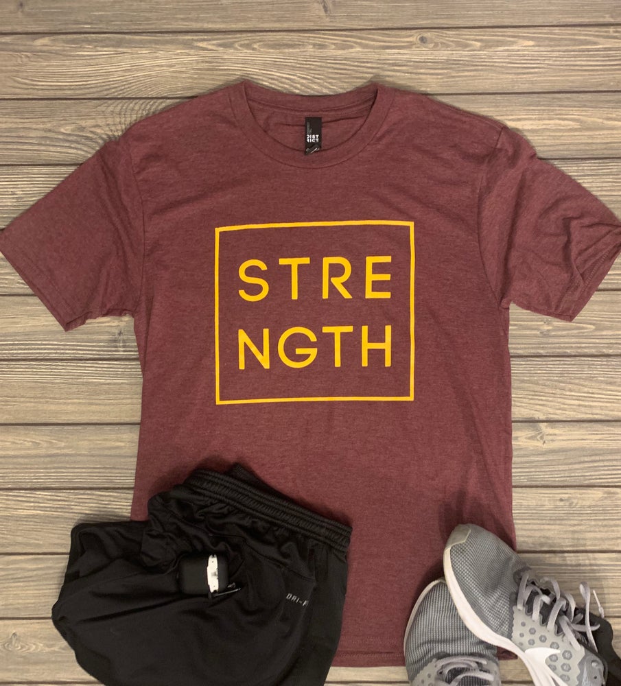Strength (Maroon & Dark Gray)