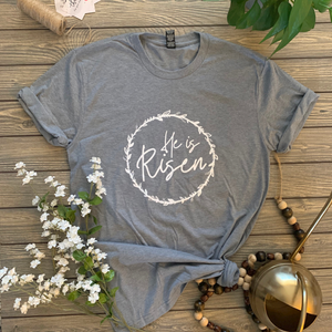 He is Risen (Heathered Gray)