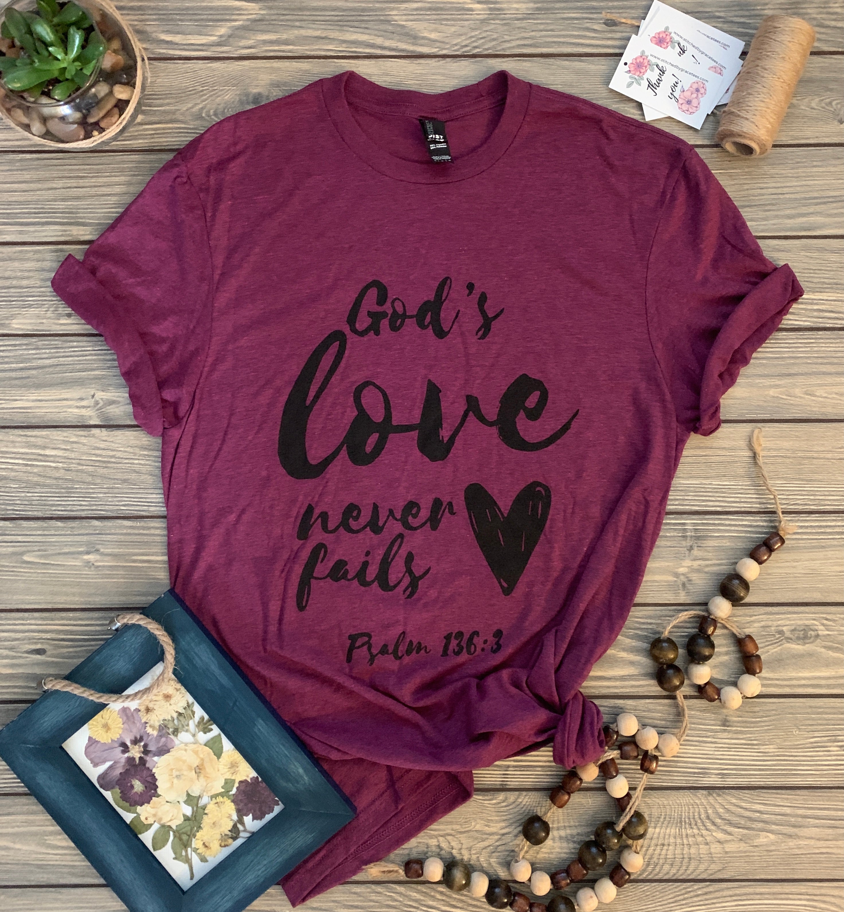 God's Love Never Fails (Raspberry Fleck)