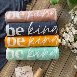 be kind. (Heathered Navy)