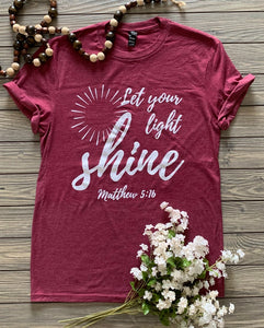 Let your light shine (Heathered Cardinal Red)