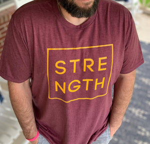 Strength (Maroon & Dark Gray)
